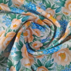 Tricoline Floral Salmão 