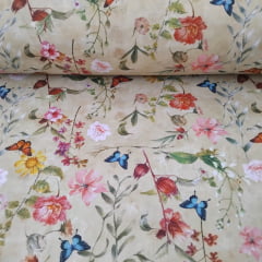 Tricoline Floral Borboletas
