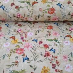 Tricoline Floral Borboletas