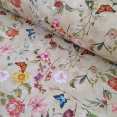 Tricoline Floral Borboletas