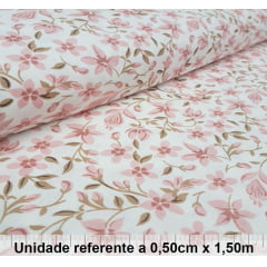 Tricoline Floral Rosê Tricoline Floral Rosê