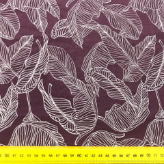 Tricoline Folhas Marsala G Tricoline Folhas Marsala G