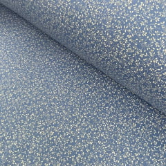 Tricoline Raminhos Azul Antigo