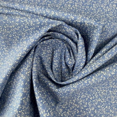 Tricoline Raminhos Azul Antigo