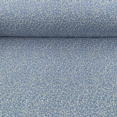 Tricoline Raminhos Azul Antigo