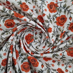 Tricoline Rosas Vermelhas