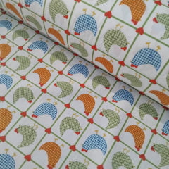 Tricoline Galinhas Fundo Branco