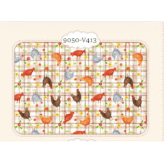 Tricoline Galinhas Fundo Xadrez