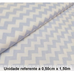 Tricoline Chevron Grande Azul Bebê Tricoline Chevron Grande Azul Bebê