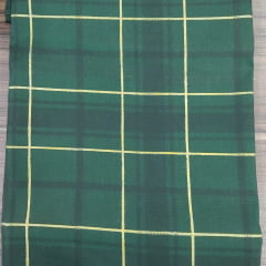 Tricoline Natal Xadrez Verde