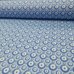 Tricoline Olho Grego Azul Tricoline Olho Grego Azul