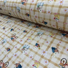 Tricoline Páscoa Casal de Coelhinhos