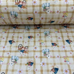 Tricoline Páscoa Casal de Coelhinhos