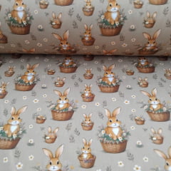 Tricoline Páscoa Coelhinho Bege