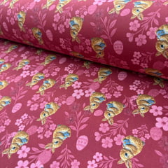 Tricoline Páscoa Fundo Marsala