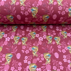 Tricoline Páscoa Fundo Marsala