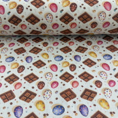 Tricoline Páscoa Ovos e Barra De Chocolate 