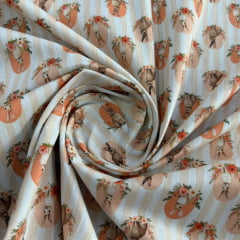 Tricoline Páscoa com Listras  Salmão 