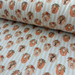 Tricoline Páscoa com Listras  Salmão 