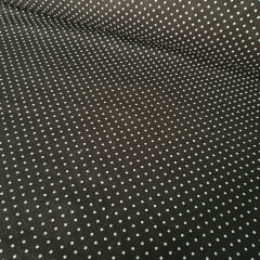 Tricoline Poá Pequeno Preto