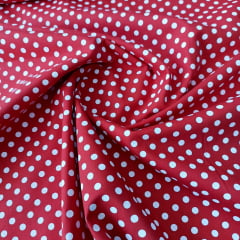 Tricoline Poá Vermelho