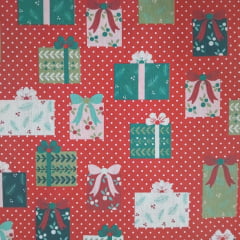 Tricoline Presentes de Natal Vermelho