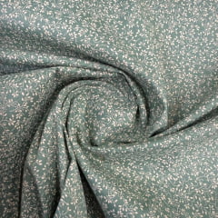 Tricoline Raminhos Fundo Verde Antigo