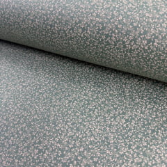 Tricoline Raminhos Fundo Verde Antigo