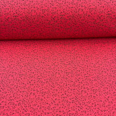Tricoline Raminhos Vermelho e Preto