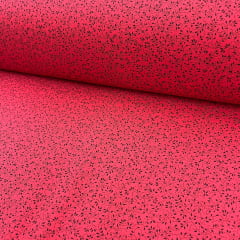 Tricoline Raminhos Vermelho e Preto