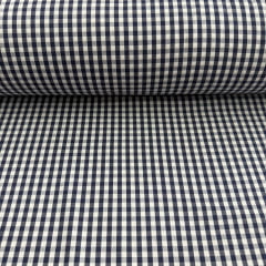 Tricoline Xadrez 0,5cm Fio Tinto PP Azul Marinho