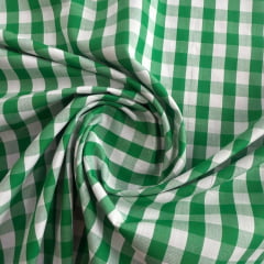 Tricoline Xadrez 1cm Fio Tinto P Verde Bandeira