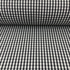 Tricoline Xadrez 0,5cm Fio Tinto PP Preto