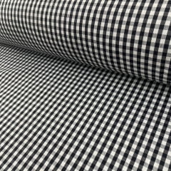 Tricoline Xadrez 0,5cm Fio Tinto PP Preto