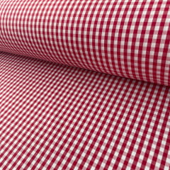 Tricoline Xadrez 0,5cm Fio Tinto PP Vermelho