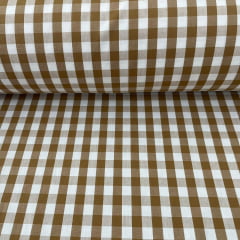 Tricoline Xadrez 1cm Fio Tinto P Bege