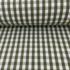 Tricoline Xadrez 1cm Fio Tinto P Verde
