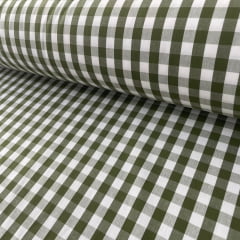 Tricoline Xadrez 1cm Fio Tinto P Verde