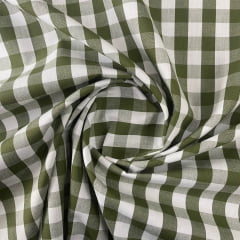 Tricoline Xadrez 1cm Fio Tinto P Verde