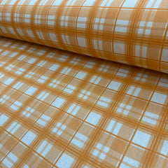 Tricoline Xadrez Laranja