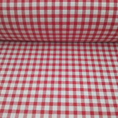 Tricoline Xadrez P Vermelho e Branco