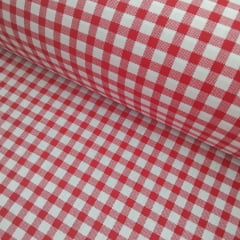 Tricoline Xadrez P Vermelho e Branco