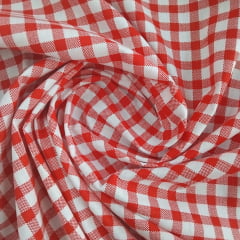 Tricoline Xadrez P Vermelho e Branco