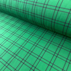 Tricoline Xadrez Verde Bandeira Duas Listras