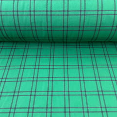 Tricoline Xadrez Verde Bandeira Duas Listras