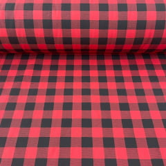 Tricoline Xadrez Vermelho 2,5cm