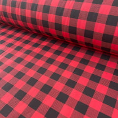 Tricoline Xadrez Vermelho 2,5cm