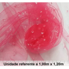 Tule com Gotas Rosa Tule com Gotas Rosa