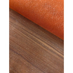Tule Terracota com Gliter  