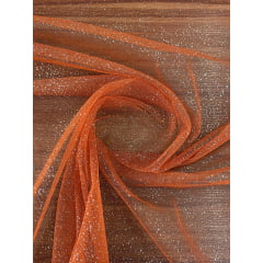 Tule Terracota com Gliter  